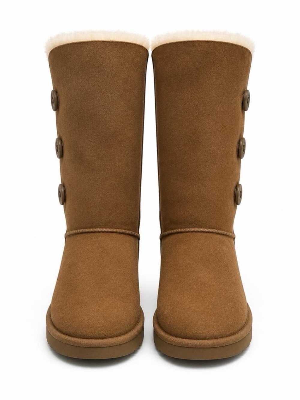 Uggs Classic Button-Trim Women's Shearling Boots - Chestnut